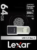 Lexar 64GB JumpDrive Fingerprint F35 PRO USB 3.2 Gen 1 Flash Drive