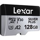 Lexar Professional 128GB Silver Plus MicroSDXC, U3, V30, A1, 100MB/s