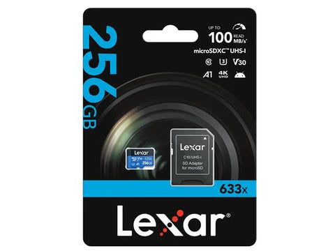 Lexar High-Performance 256GB MicroSDXC, U3, V30, A1, 95MB/s