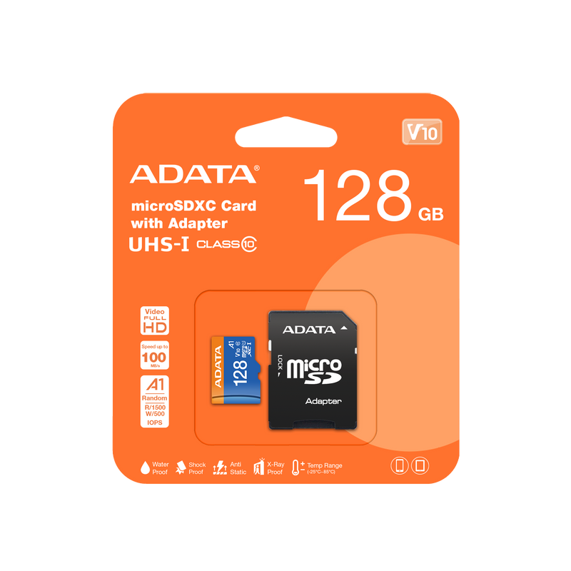 ADATA Premier 128GB MicroSDXC Card with Adapter, V10