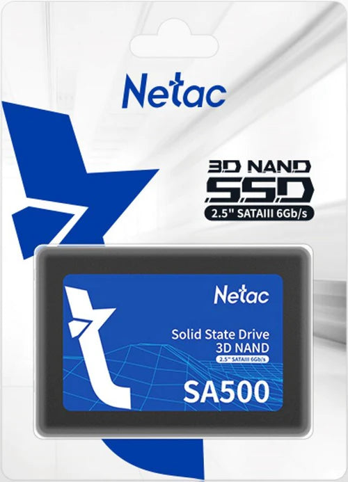 Netac SA500 256GB 2.5" SSD Drive 3D NAND SATA III, 6Gb/s