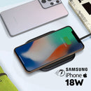 Zens Single Aliminum Fast 15W Wireless Qi Charger+ 18W Wall plug