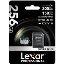 Lexar Professional 256GB Silver Plus MicroSDXC, U3, V30, A1, 100MB/s (Copy)