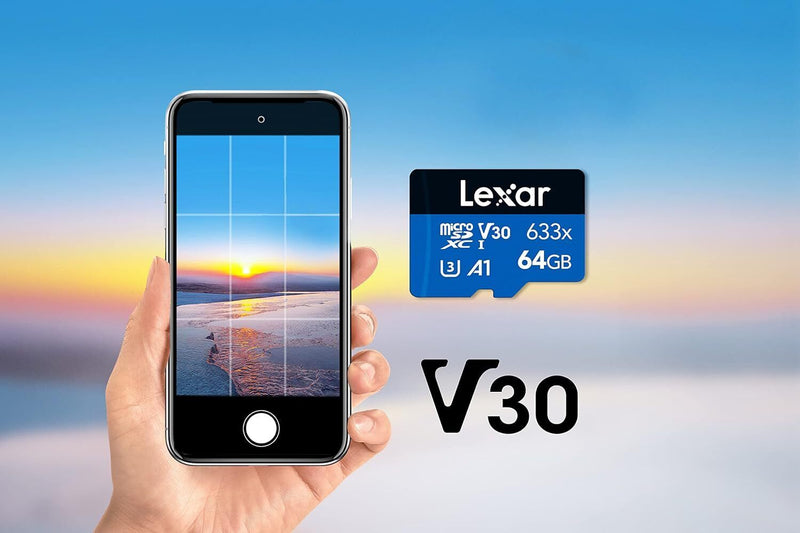 Lexar High-Performance Blue Series 64GB MicroSDXC, V10, A1, 100MB/s