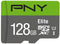 PNY Elite 128GB MicroSDXC Card 85MB/s, U1,  with SD adapter