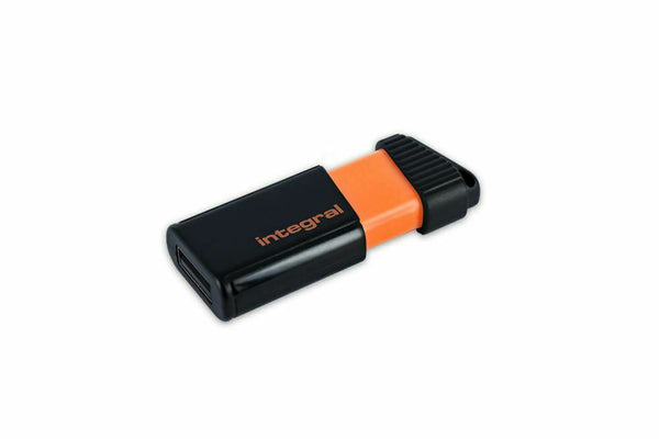 Integral 32GB  Pulse Capless USB Flash Drive Orange