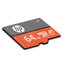 HP mxA1 64GB MicroSDXC Card with Adapter, U3, A1, 100MB/s