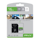 PNY Elite 16GB MicroSDHC Card 100MB/s with SD adapter