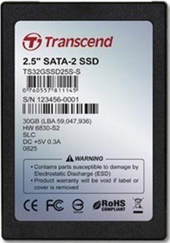 Transcend 32GB SSD Drive, SLC NAND, SATA, 2.5"