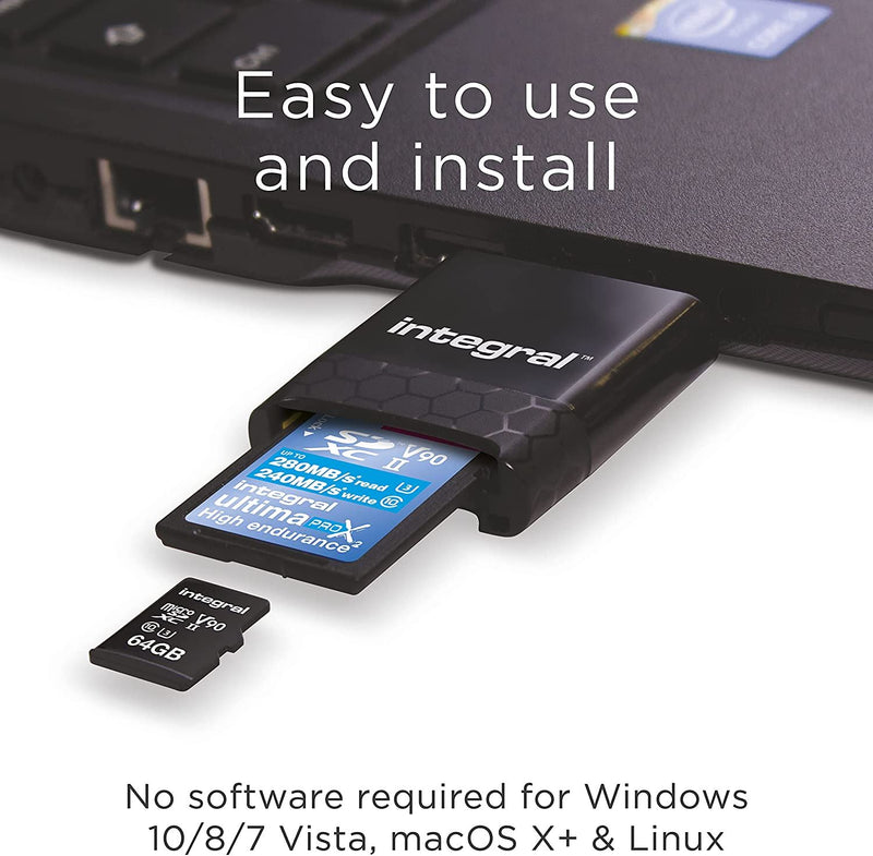 Integral SD UHS-II Card Reader, USB3.0