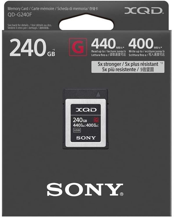 Sony G Series Tough 240GB XQD Card 5X Stronger 440MB/s