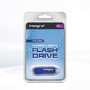Integral 32GB  Courier USB Flash Drive Blue 5 pack FFP packaging