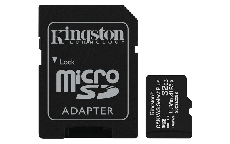 Kingston Canvas Select Plus 32GB MicroSDHC card 100MB/s with Adapter