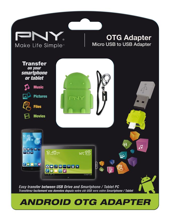 PNY Robot MicroUSB to USB on-the-go adapter