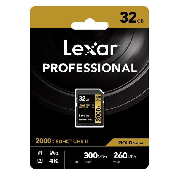 Lexar Professional 32GB SDHC Card 2000X, UHS-II, U3, V90