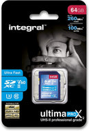 Integral 64GB Ultima Pro X2 SDXC Card, 260/100 MB/s, UHS-II, V60
