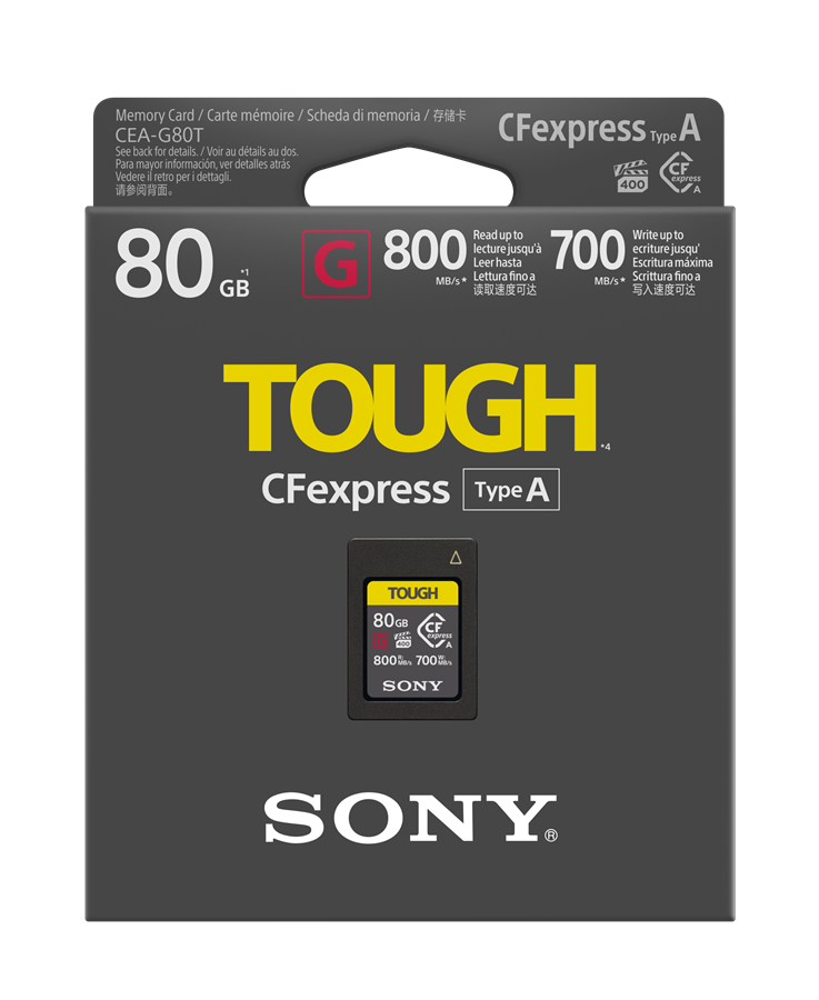 Sony 80GB G Series Tough Cfexpress Type A card 800MB/s
