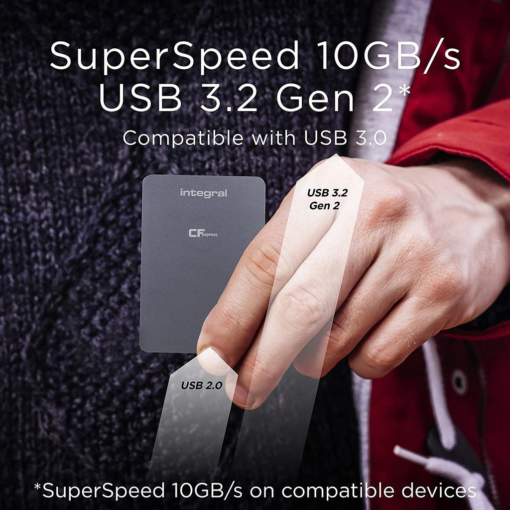 Integral CFexpress Type B 2.0 Card reader, USB 3.2 flashmemo.co.uk