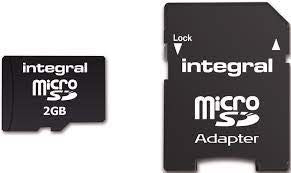 Integral 2GB MicroSD card with SD adapter