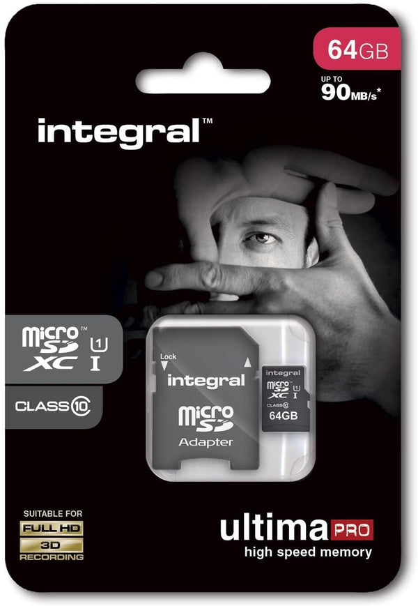 Integral Ultima Pro 64GB MicroSDXC Card, V10, A1