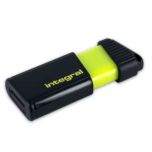 Integral 64GB  Pulse Capless USB Flash Drive Yellow