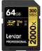 Lexar Professional 64GB SDXC Card 2000X, UHS-II, U3, V90, 300MB/s