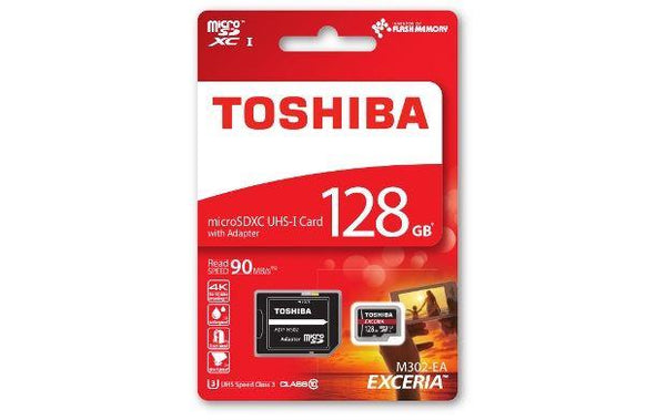 Toshiba Exceria 128Gb MicroSDXC Card with Adapter U3 90mb/s