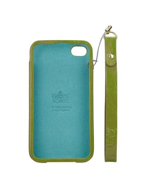 Uniq Soiree Lime Midori Luxury Genuine Leather Phone Cover for Iphone 4/4S