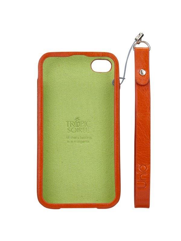Uniq Soiree Orange Vodka Luxury Genuine Leather Phone Cover for Iphone 4/4S