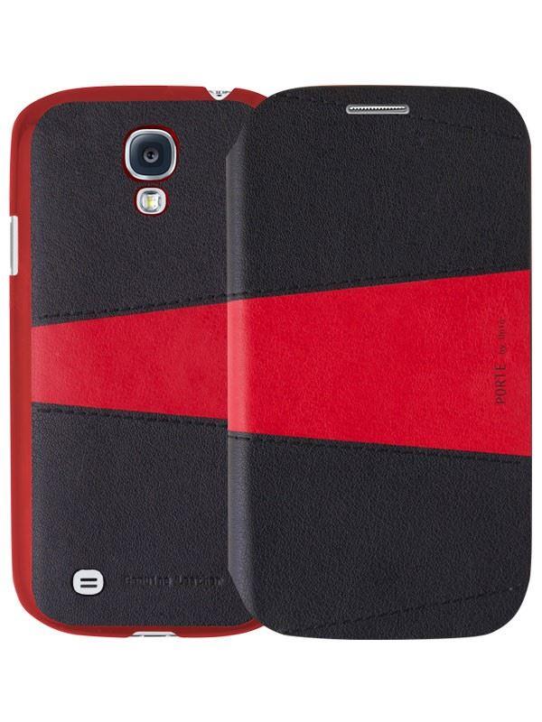 Uniq Dapper Porte- Red Genuine Leather Phone Case for Samsung Galaxy S4