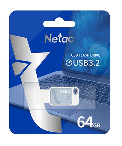 Netac UA31 64GB Slim USB drive, Blue, USB3.2