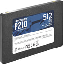 Patriot P210 512GB SSD Drive, 7mm Low profile, SATA III, 2.5"