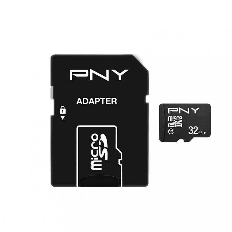 PNY Performance Plus 32GB MicroSDHC Card with SD Adapter