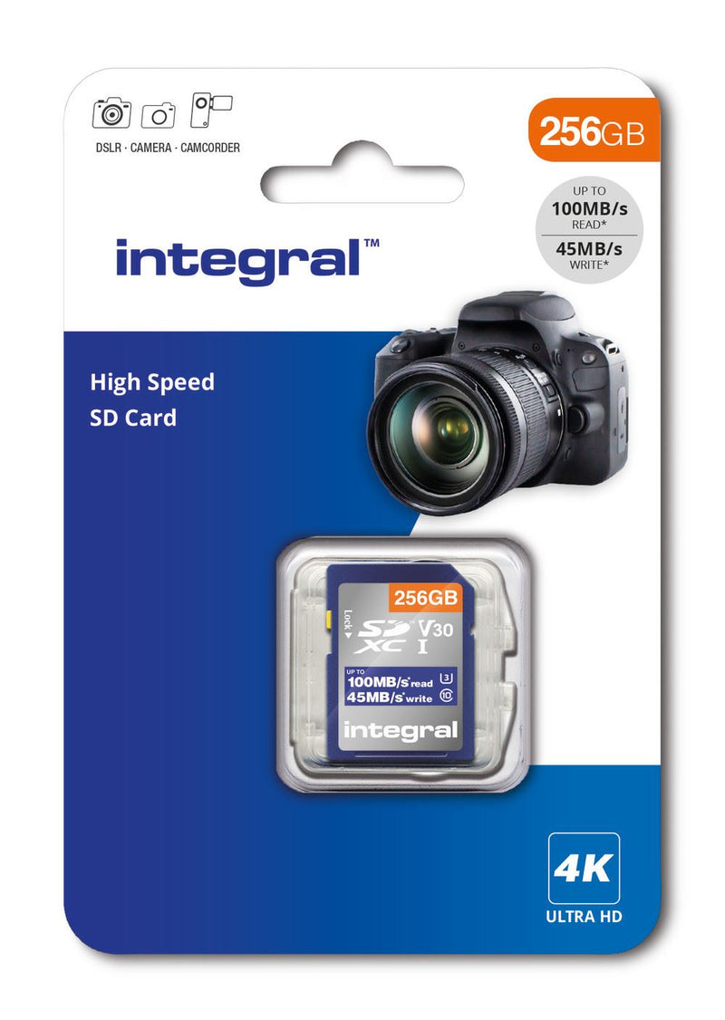 Integral 256GB High Speed SDXC Card, 100MB/s