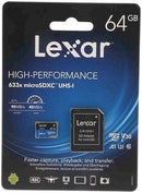 Lexar High-Performance 64GB MicroSDXC, U3, V30, A1, 95MB/s