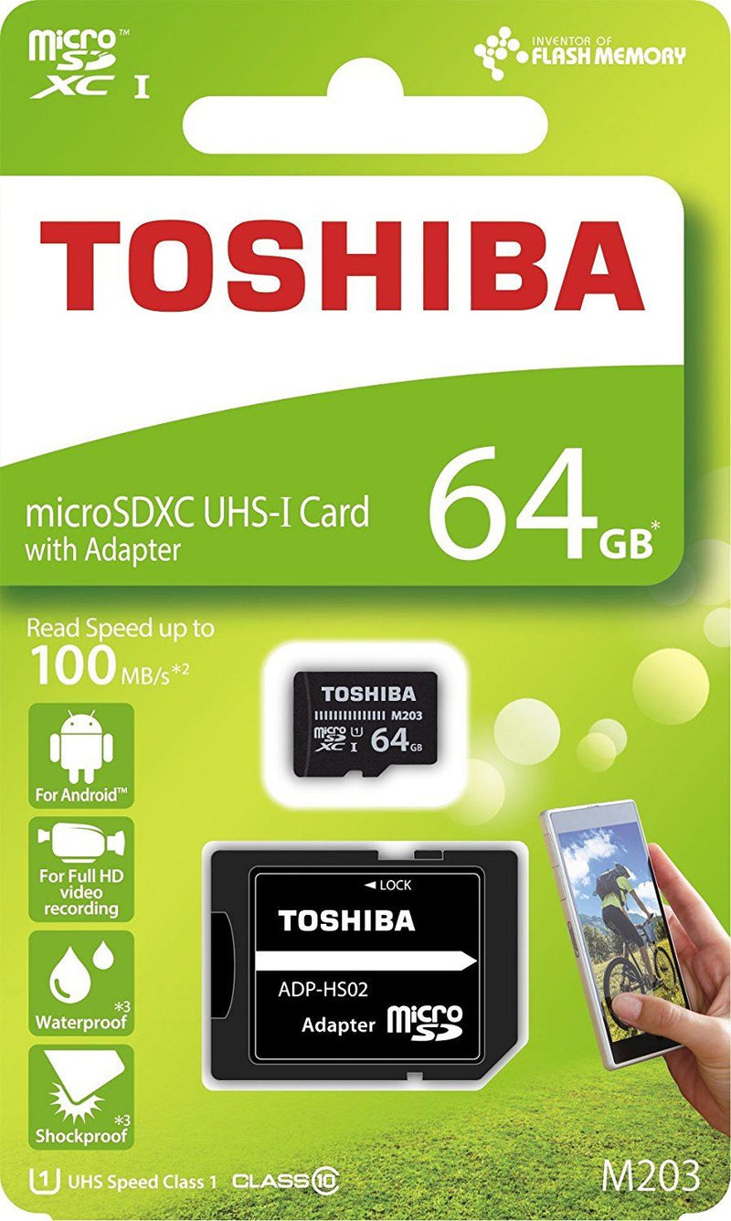 Toshiba Exceria 64GB MicroSDXC Card with Adapter 100MB/s