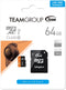 Teamgroup 64GB MicroSDXC Card 500X, UHS-I, Class10 with Adapter