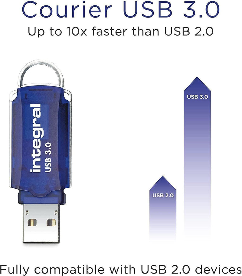 Integral 256GB Courier USB 3.0 Flash Drive Blue