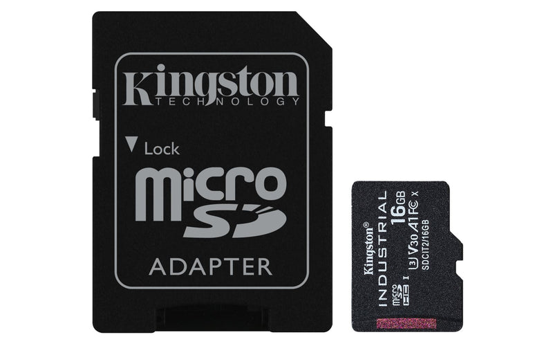 Kingston 16GB Industrial MicroSDHC card, TLC in pSLC mode, w/ SD adapter