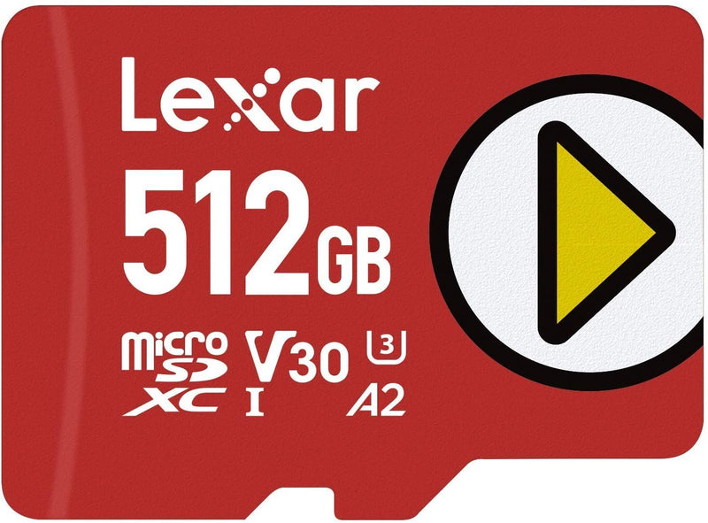 Lexar Play 512GB MicroSDXC card, U3, V30, A2, 150MB/s