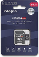 Integral Professional 64GB MicroSDXC Card V30, A2, 170MB/s