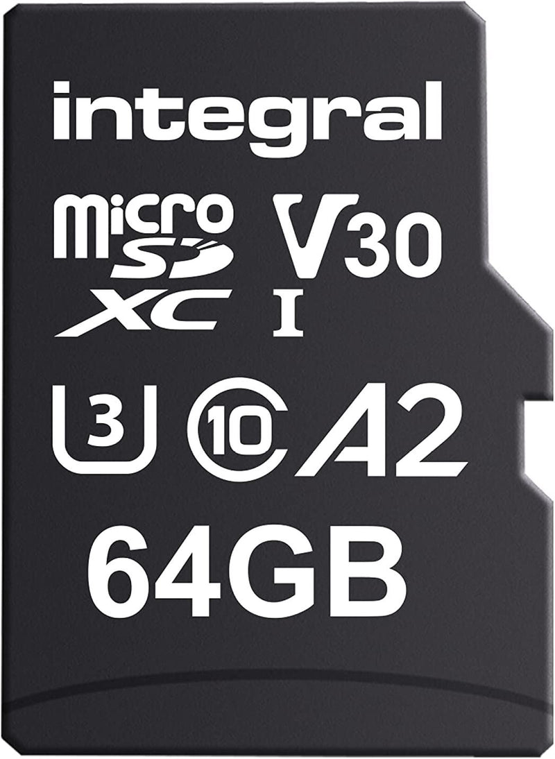 Integral Professional 64GB MicroSDXC Card V30, A2, 170MB/s