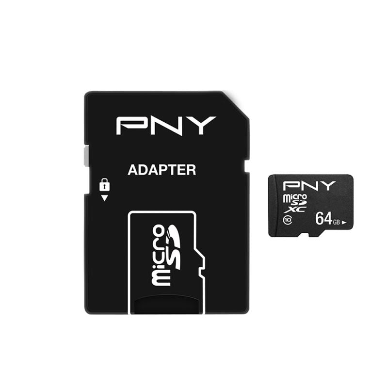 PNY Performance Plus 64GB MicroSDXC Card with SD Adapter