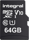 Integral 64GB MicroSDXC card for Tablets and Smart Phones, V10, A1