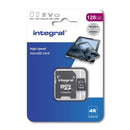 Integral 128GB High Speed MicroSDXC card, V30, A1